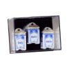 Picture of 3 Kitchen Tins - Blue Onion Gold Design